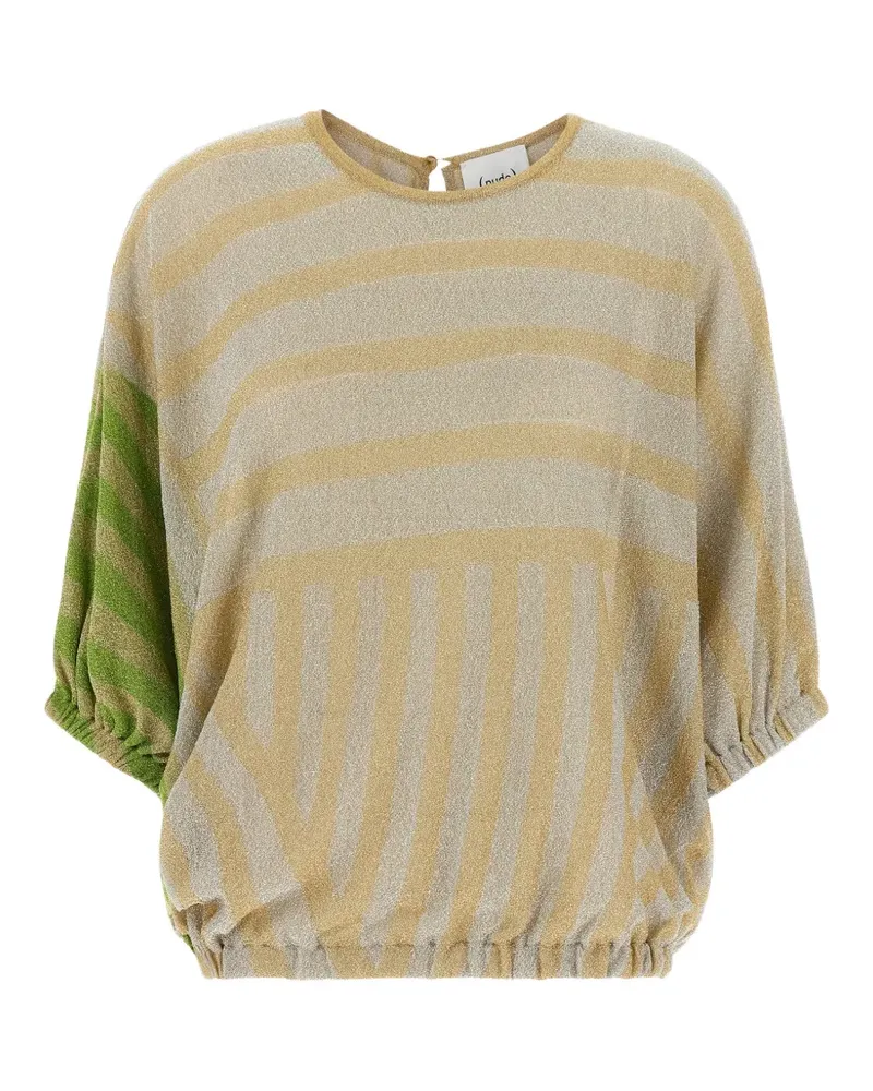 NUDE striped short-sleeves sweater Nude