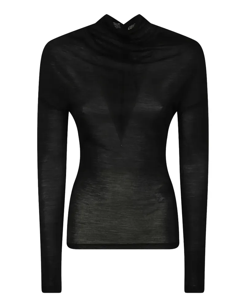 Victoria Beckham Semi-transparenter Pullover - Schwarz Schwarz