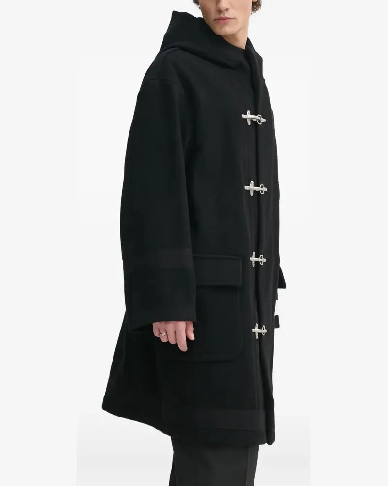 Études Studio hooded toggle coat - Schwarz Schwarz