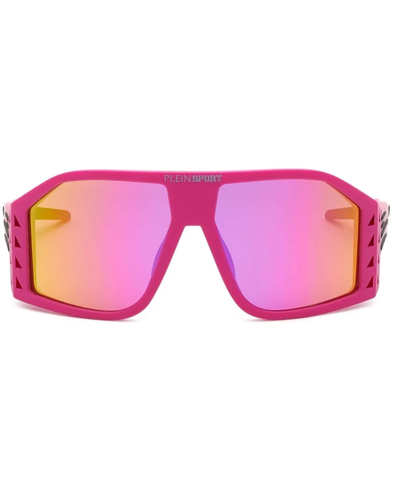 Philipp Plein The Wave Gen X.02 Sonnenbrille mit Oversized-Gestell - Rosa Rosa