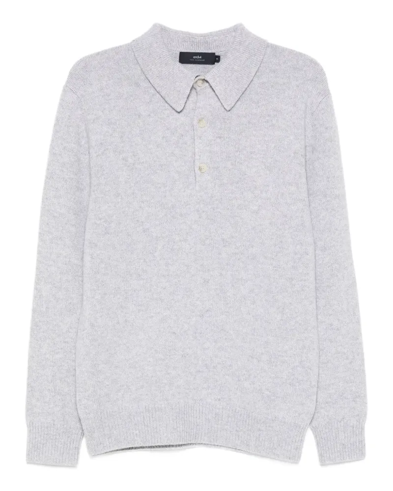 arch4 Mr. Bessi Poloshirt aus Kaschmir - Grau Grau