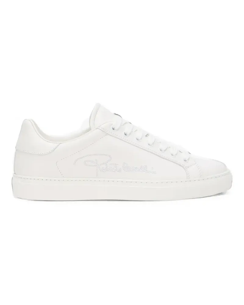 Roberto Cavalli Sneakers mit Logo-Stickerei - Weiß Weiß