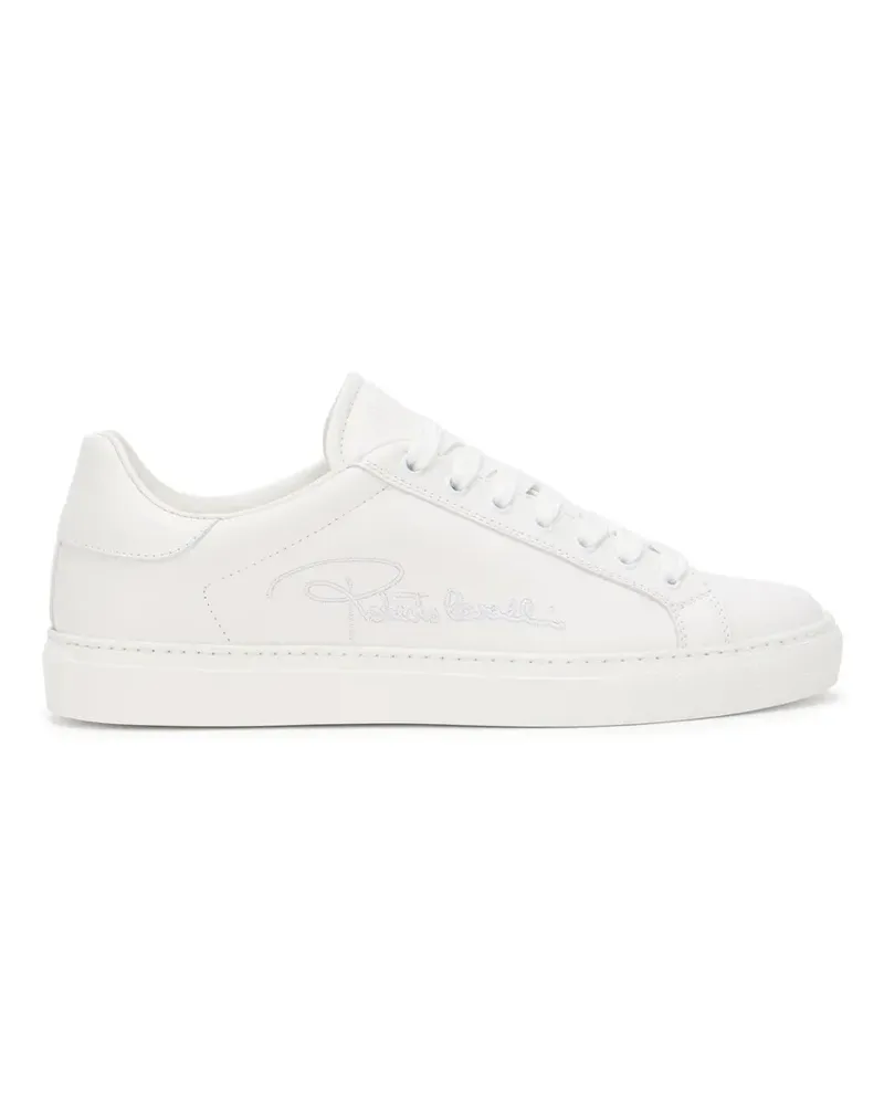 Roberto Cavalli Sneakers mit Logo-Stickerei - Weiß Weiß