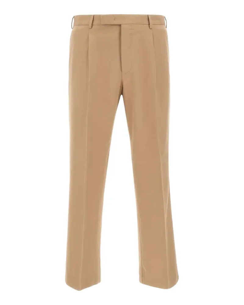 PT TORINO Quindici pleated tailored trousers - Braun Braun