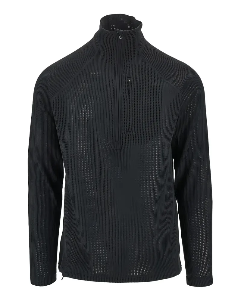 Houdini Kecha Sweatshirt mit Waffelstrick-Muster - Schwarz Schwarz