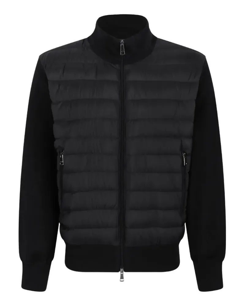 Paul & Shark quilted-panel zip-up sweater - Schwarz Schwarz