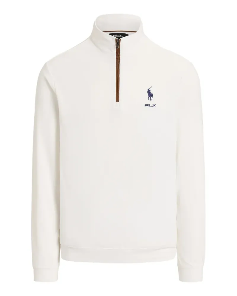 Ralph Lauren quarter-zip logo-embroidered sweatshirt - Weiß Weiß