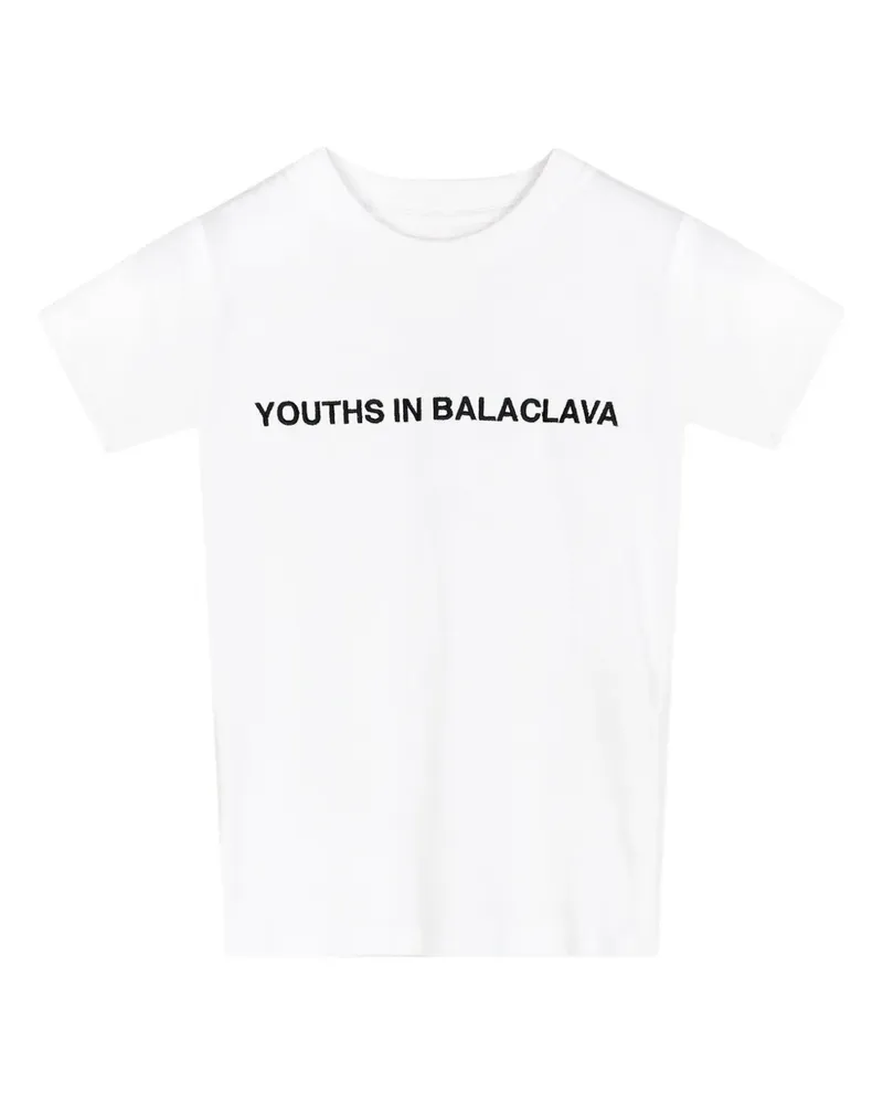 Youths In Balaclava Kurzärmeliges Spine T-Shirt - Weiß Weiß