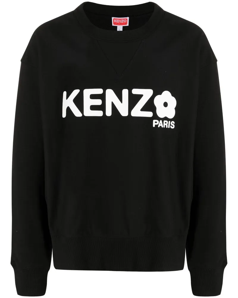 Kenzo Sweatshirt mit Logo-Print - Schwarz Schwarz