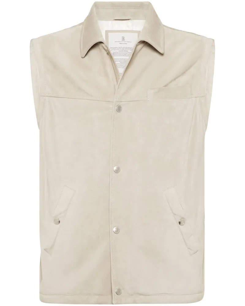 Brunello Cucinelli Wattierte Weste - Nude Nude