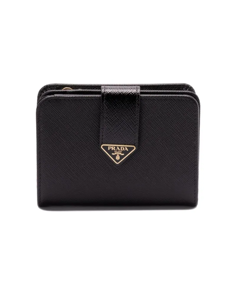 Prada Portemonnaie mit Logo - Schwarz Schwarz