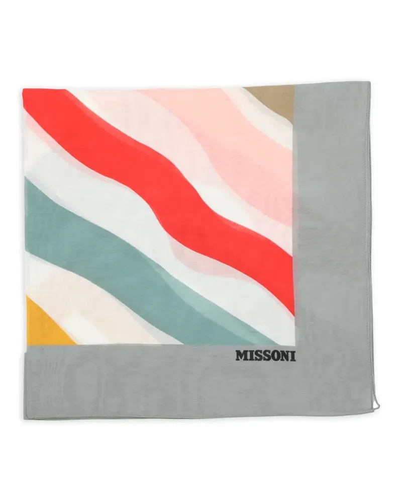 Missoni Schal im Wellen-Design - Grau Grau