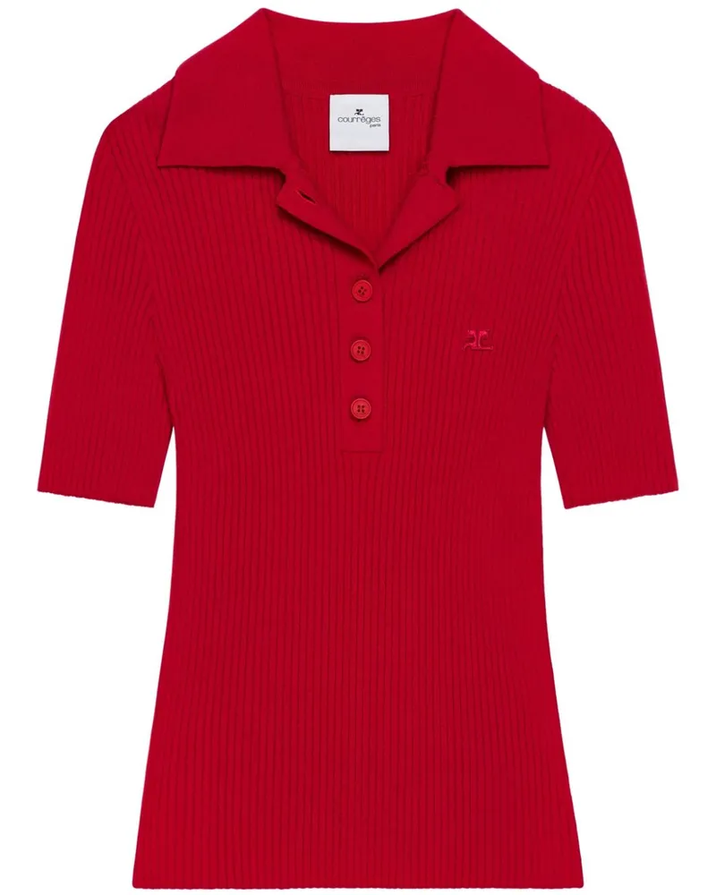 Courrèges Iconic Poloshirt - Rot Rot