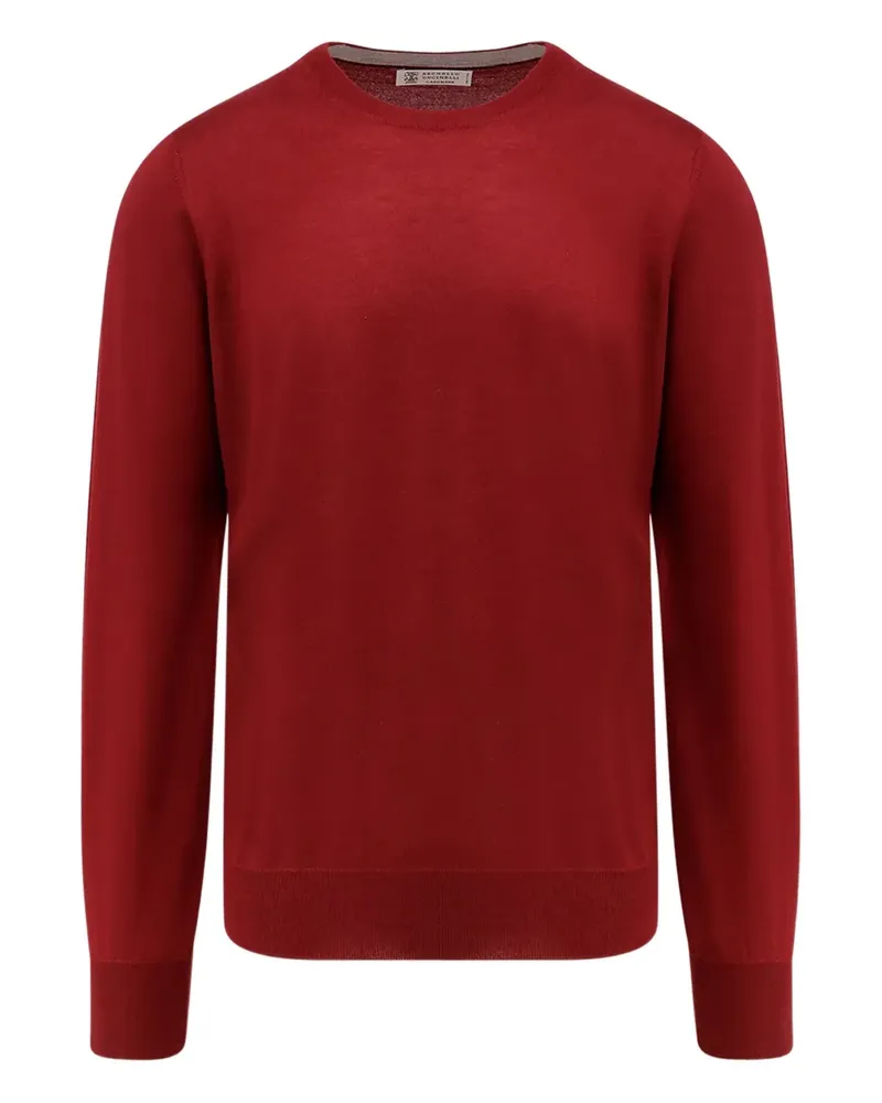 Brunello Cucinelli Kaschmirpullover mit Rundhalsausschnitt - Rot Rot