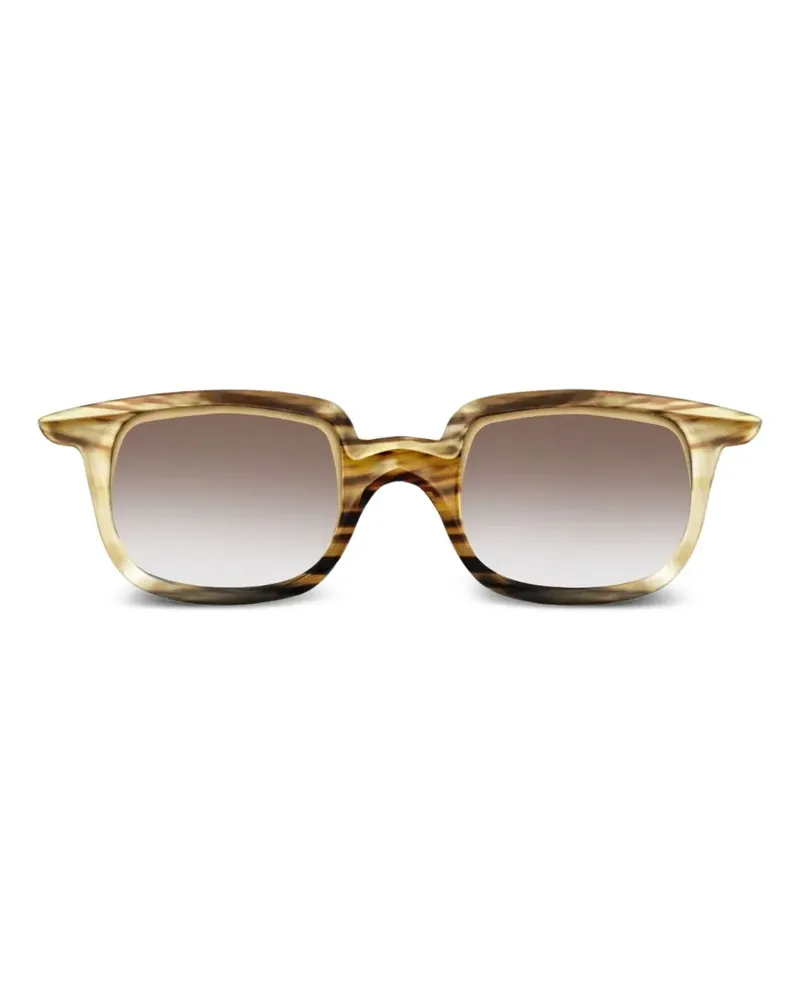 RIGARDS Eckige Sonnenbrille mit gemustertem Gestell - Gelb Gelb