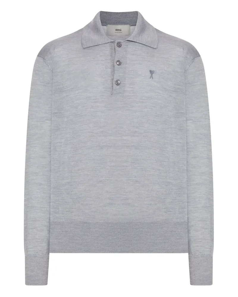AMI Paris Ami de Coeur Poloshirt - Grau Grau