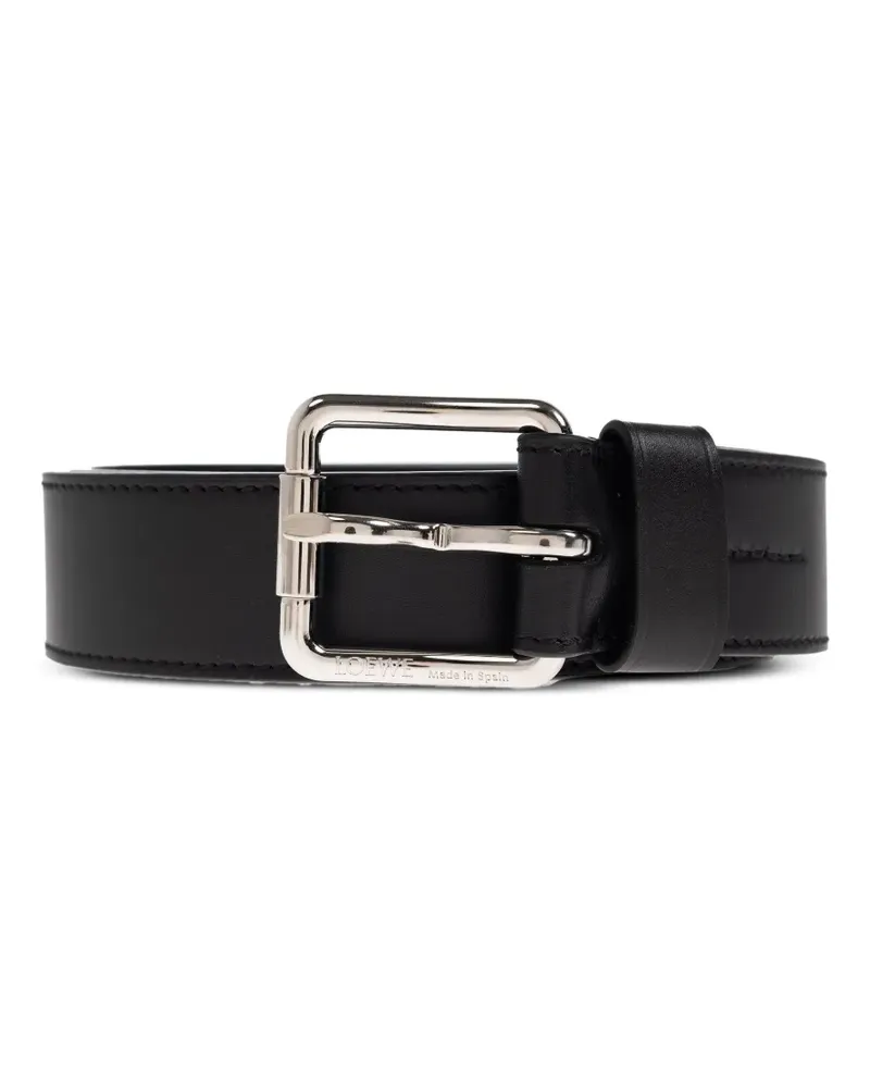 Loewe Gürtel mit eckiger Schnalle - Schwarz Schwarz