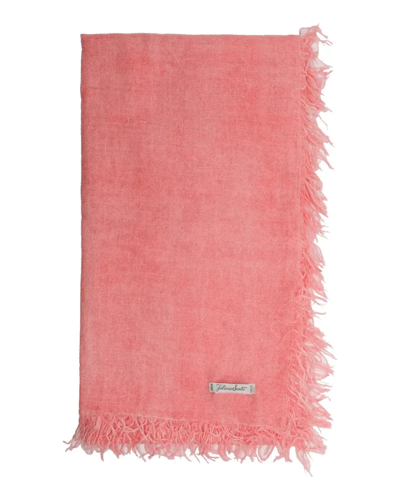 Faliero Sarti fringed logo-detail scarf - Rosa Rosa