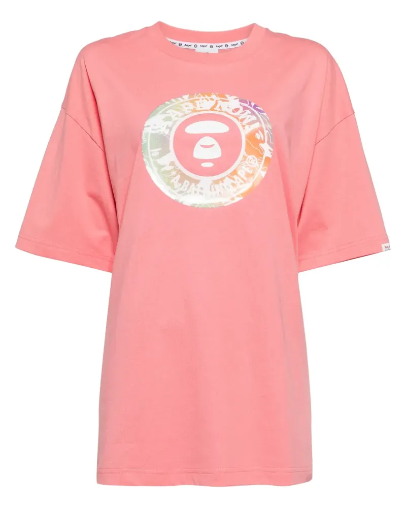 BAPE T-Shirt mit grafischem Print - Rosa Rosa