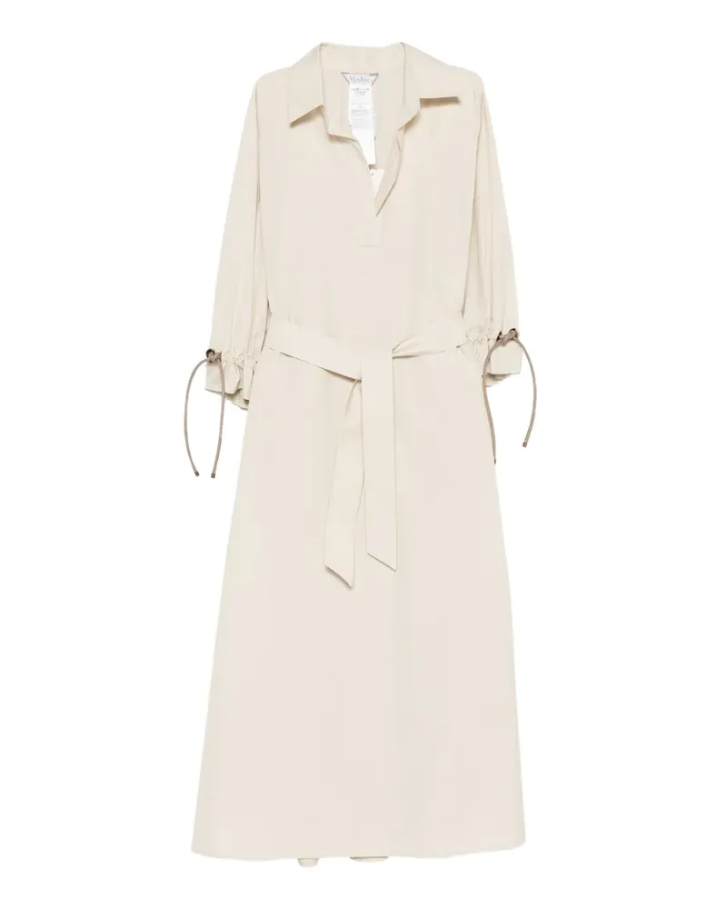 Max Mara tied-cuffs midi dress - Nude Nude