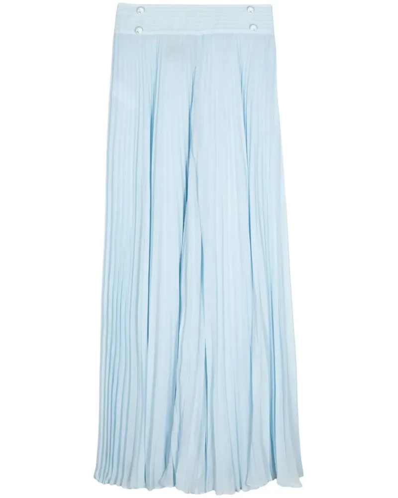 Edward Achour Wide-Leg-Hose mit Bundfalten - Blau Blau