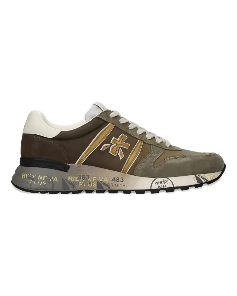 Premiata cross-motif lander sneakers - Braun Braun