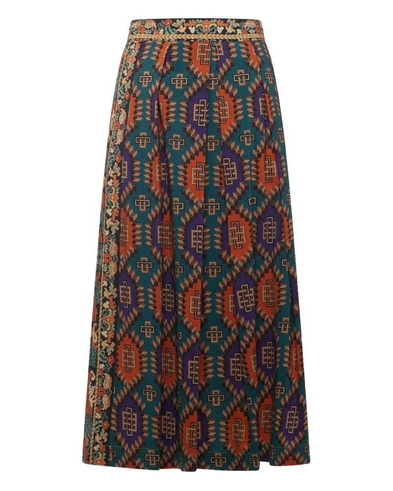 Pierre-Louis Mascia virgin wool pleated skirt - Grün Grün