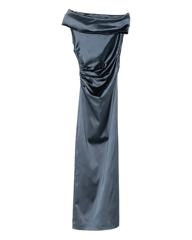 Max Mara draped off-shoulder dress - Blau Blau