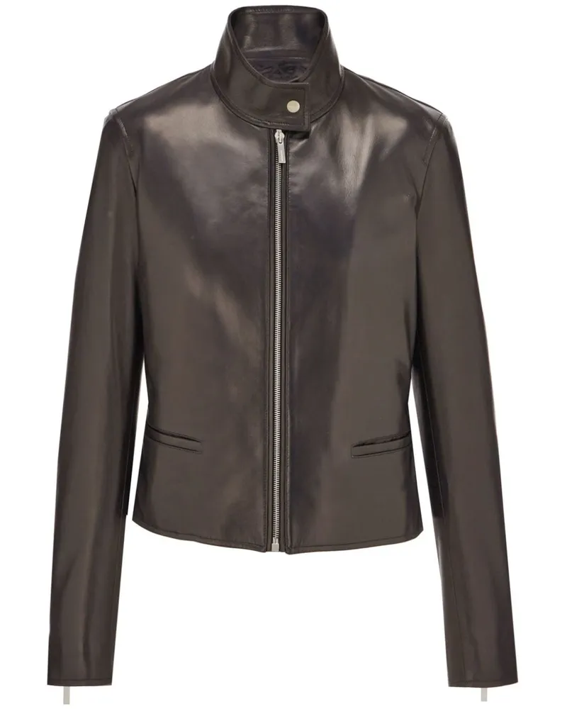 Ferragamo Bikerjacke mit Reißverschlüssen - Schwarz Schwarz