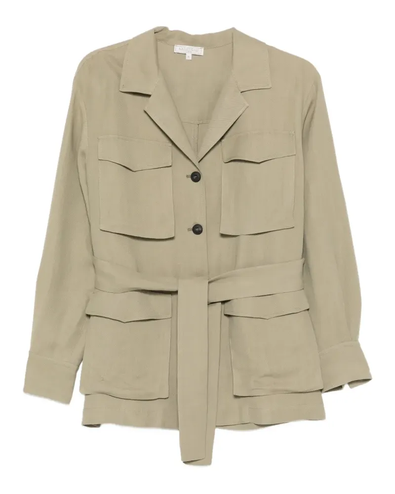 Antonelli Firenze Jacke mit Knöpfen und Gürtel - Grün Grün