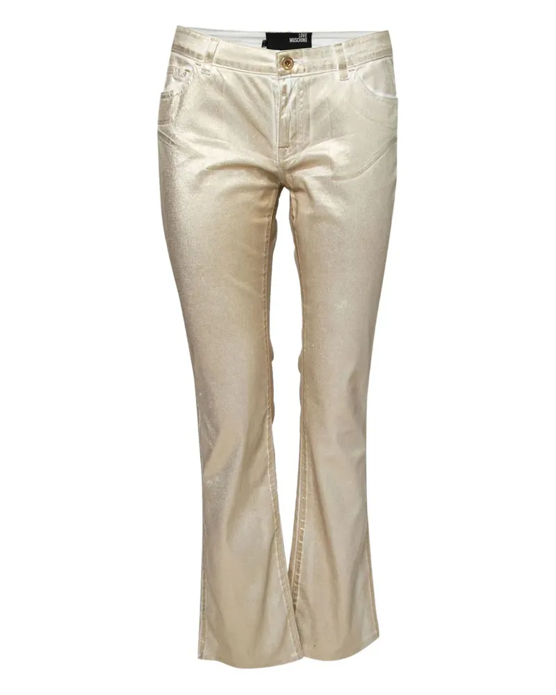 Moschino Jeans mit Folien-Print - Gelb Gelb