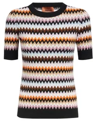 Missoni Strickoberteil mit Zickzackmuster Schwarz