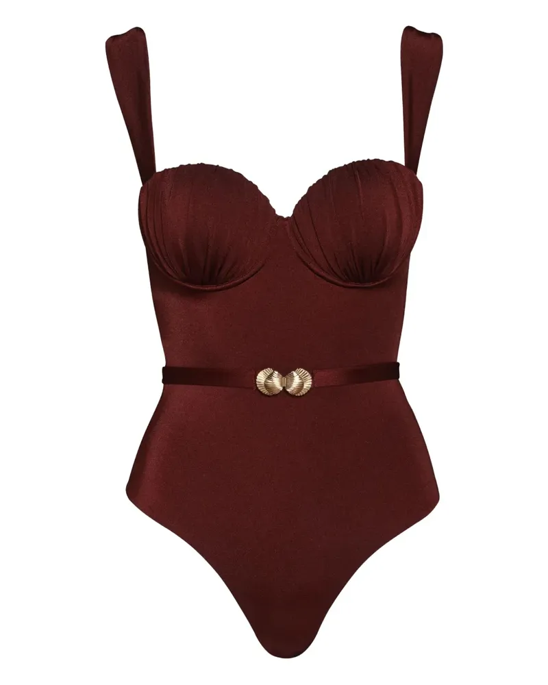 Noire Swimwear Mahogany Badeanzug - Rot Rot