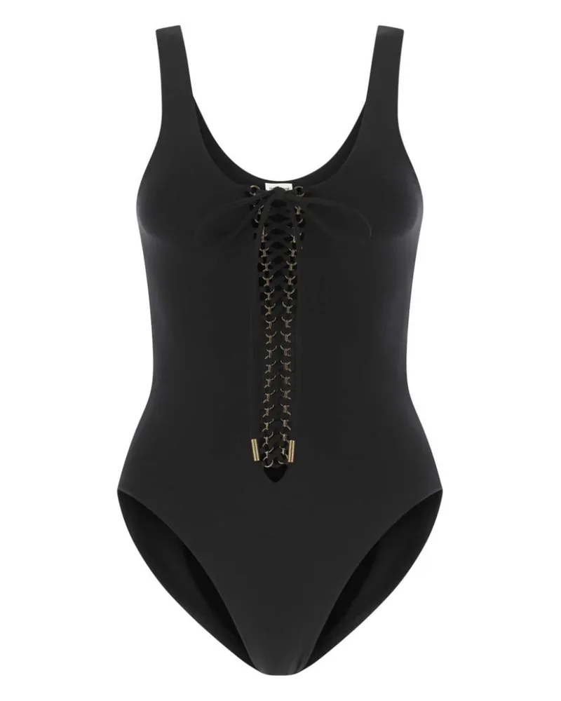 Saint Laurent Saharienne Badeanzug - Schwarz Schwarz