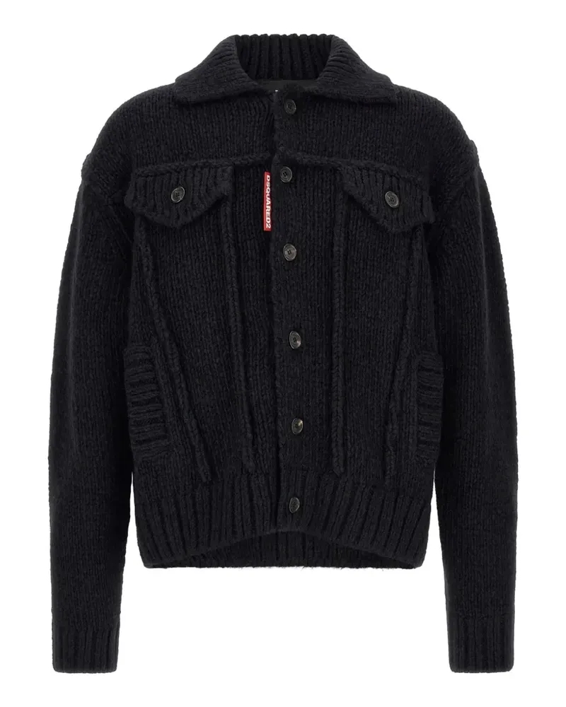 Dsquared2 Grob gestrickter Cardigan - Blau Blau