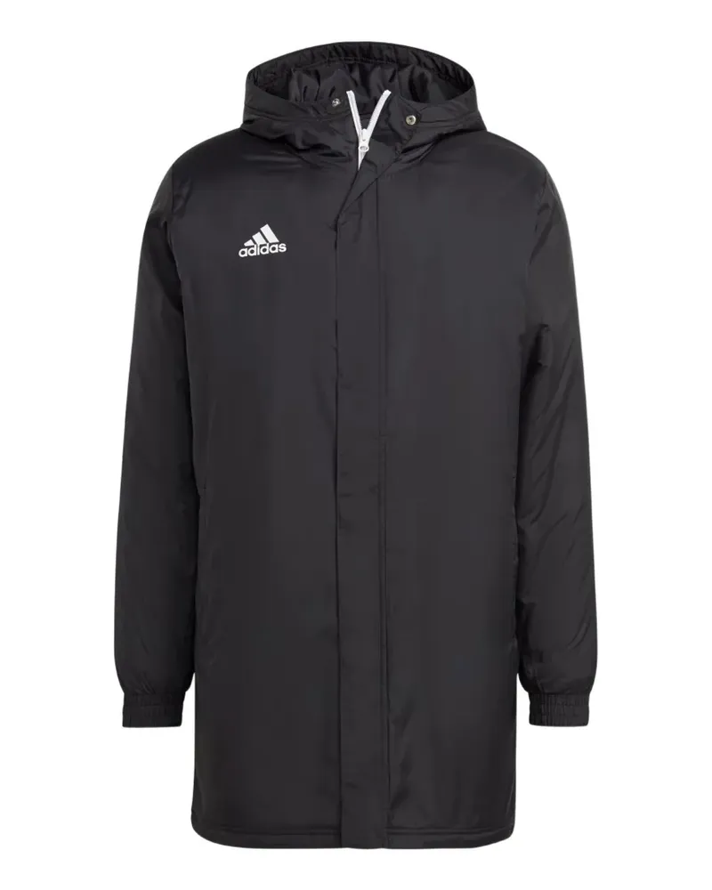 adidas Longline Mantel mit Kapuze - Schwarz Schwarz