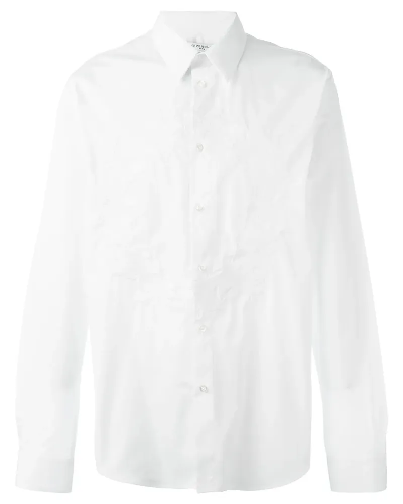 Givenchy Hemd mit aufgesticktem Blumenkranz - Weiß Weiß