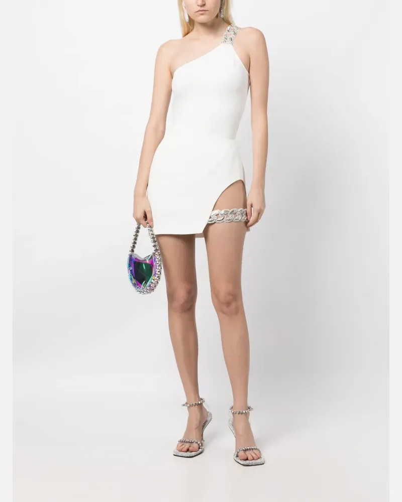 David Koma Schmales One-Shoulder-Kleid - Weiß Weiß