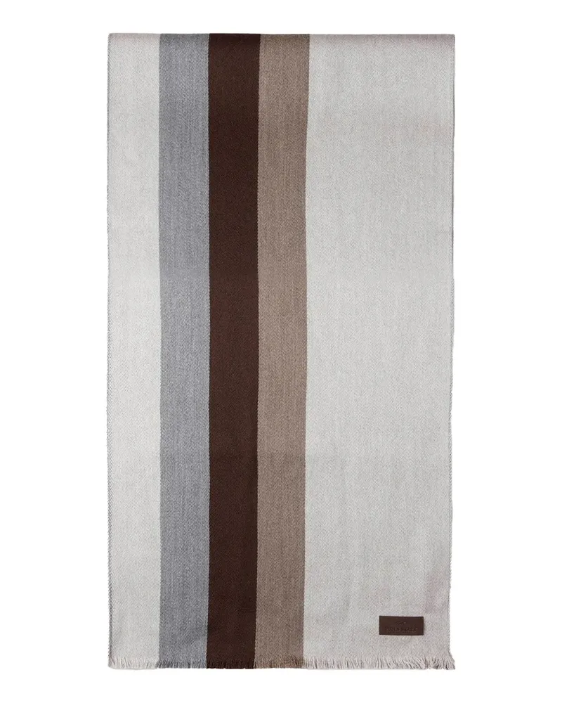 Paul & Shark Gestreifter Schal - Nude Nude