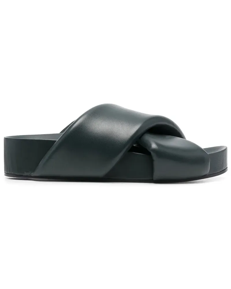Jil Sander Sandalen mit überkreuzten Riemen - Grün Grün