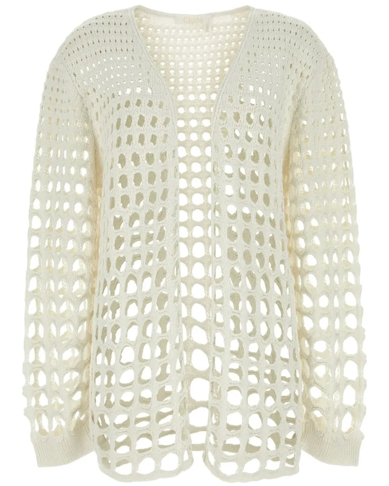 Chloé Cardigan aus Seide - Weiß Weiß