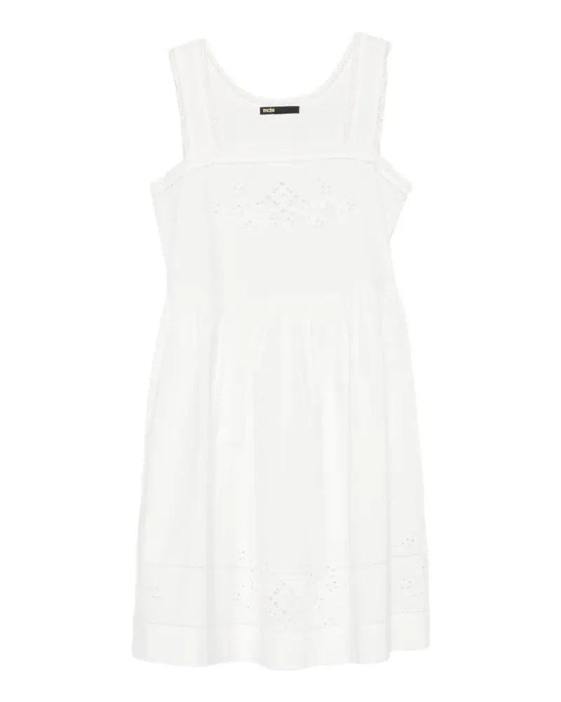 Maje embroidered flared mini dress - Weiß Weiß