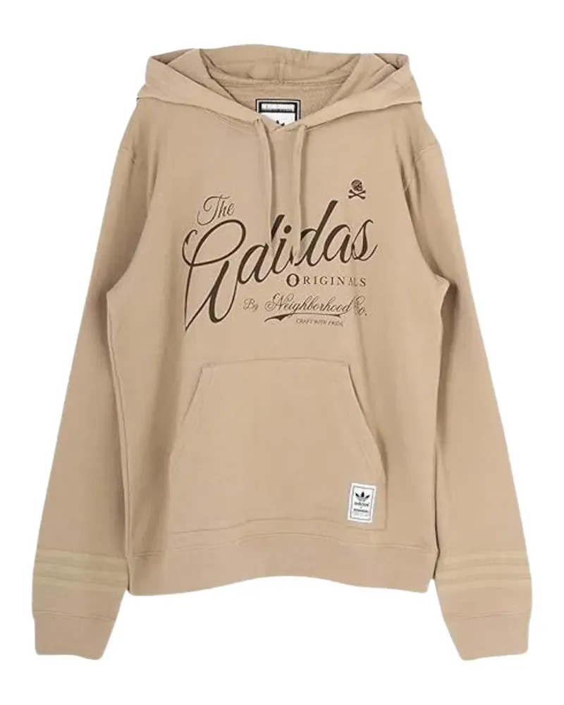 adidas x Neighborhood logo-print hoodie - Nude Nude