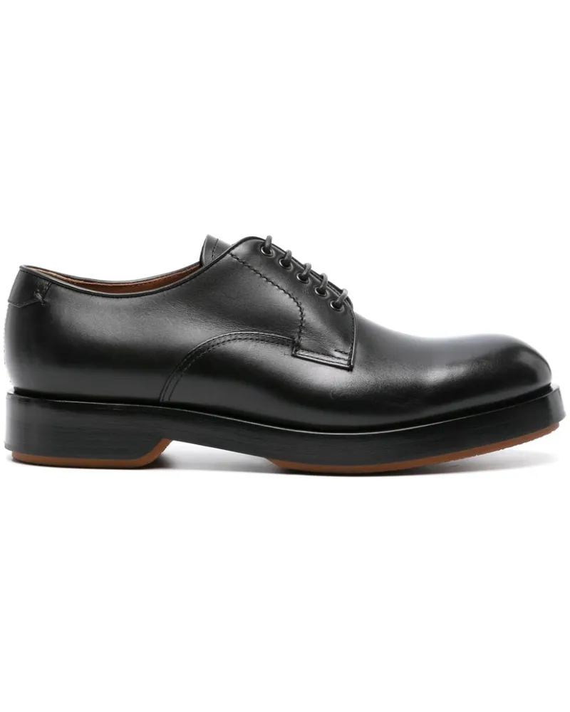 Ermenegildo Zegna Derby-Schuhe aus Lackleder Schwarz