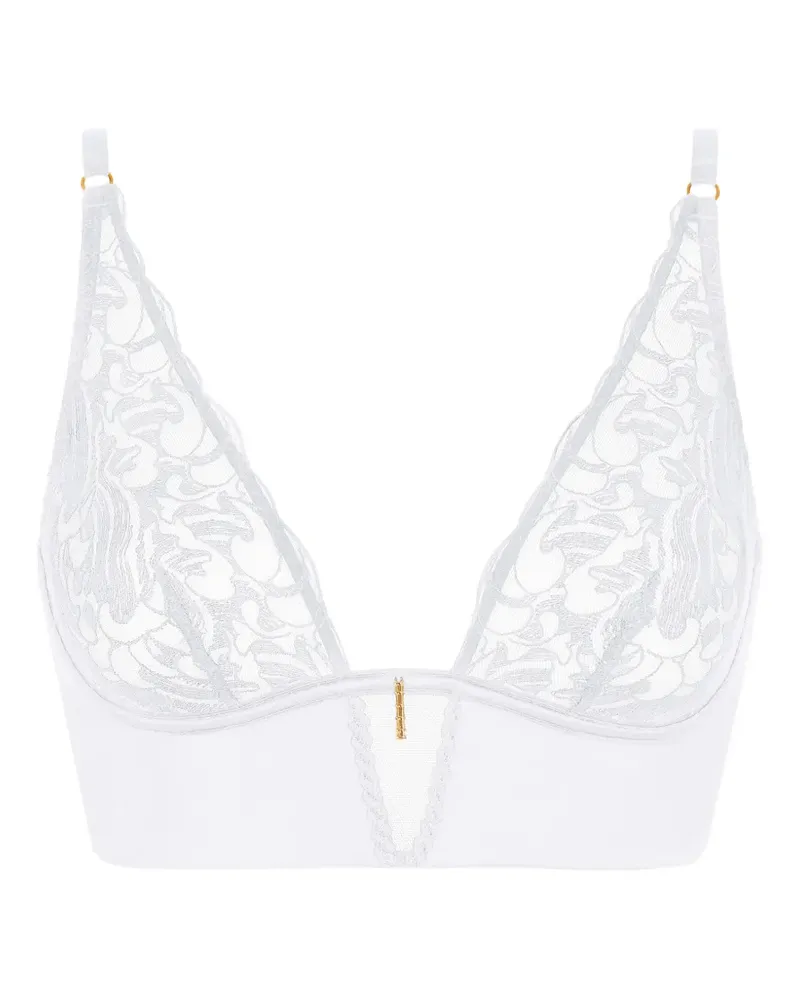 Aubade Satin Memories Triangel-BH mit Stickerei - Weiß Weiß