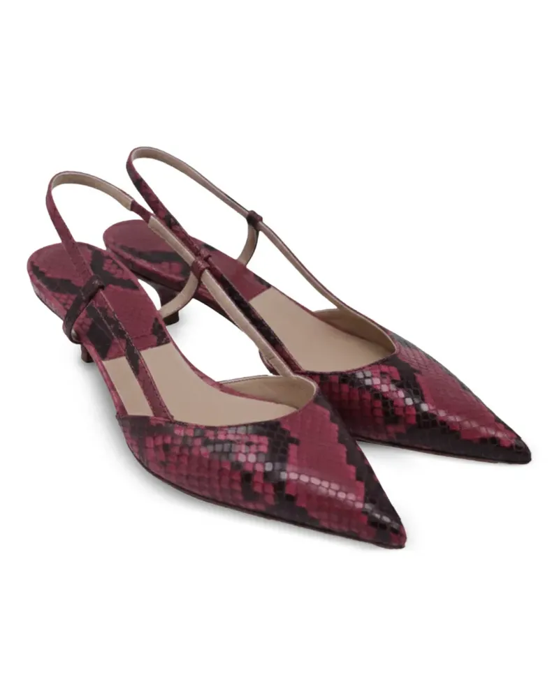 Michael Kors Slingback-Pumps mit Python-Prägung - Rot Rot