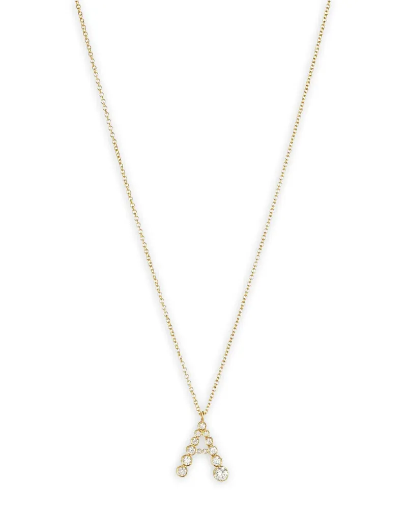Sophie Bille Brahe 18kt recycelte Soprano A Gelbgoldhalskette mit Diamanten Gold