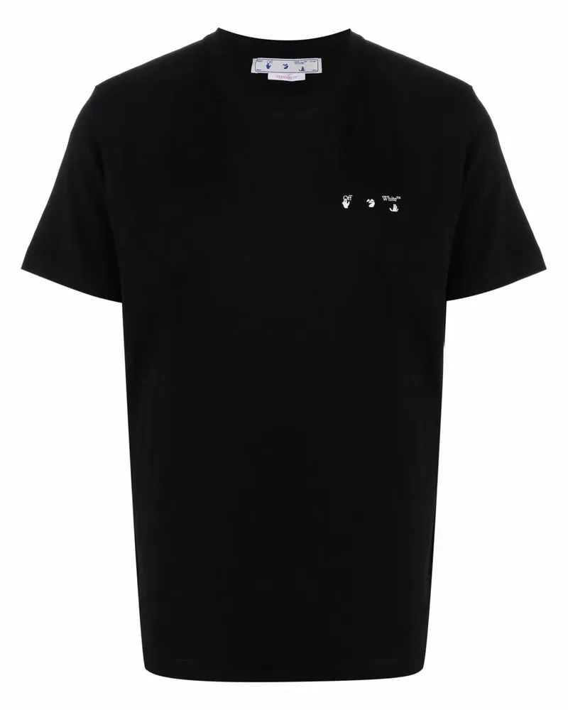 OFF-WHITE T-Shirt mit Caravaggio-Print - Schwarz Schwarz