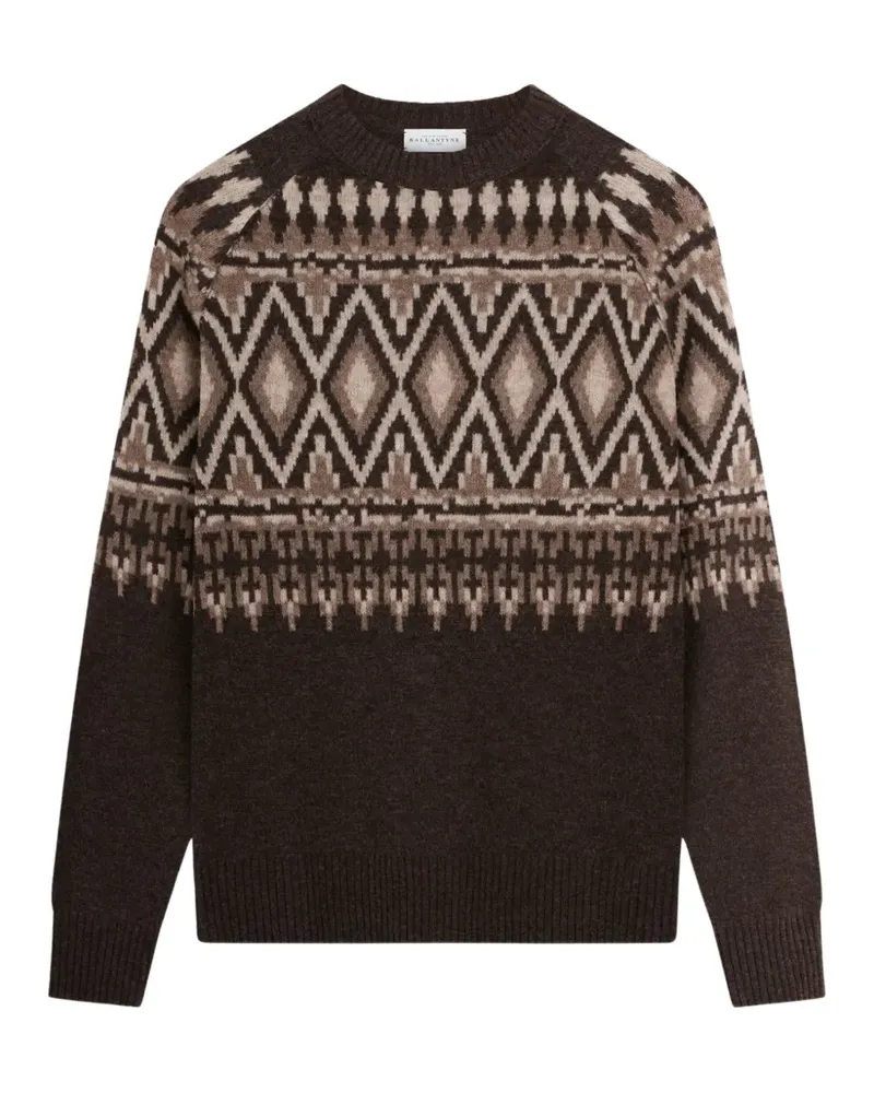 Ballantyne Pullover mit geometrischer Intarsie - Braun Braun