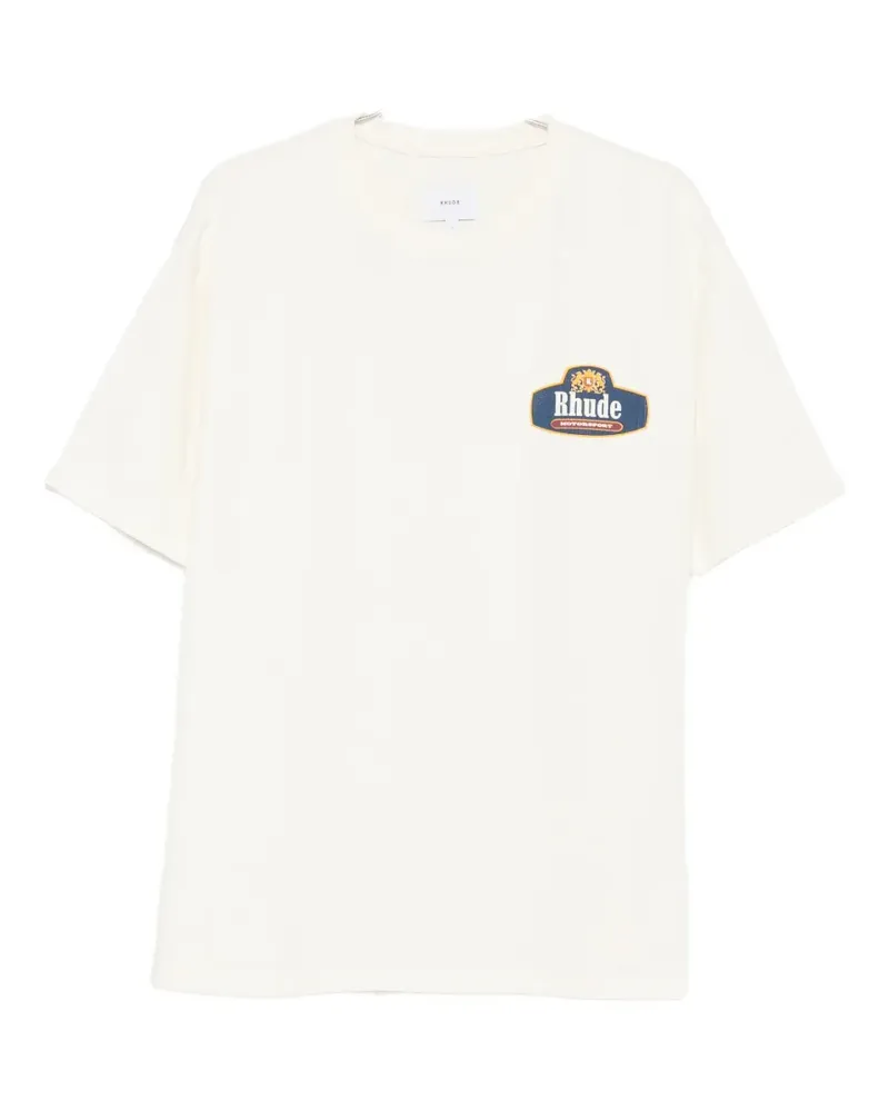 RHUDE logo-print T-shirt - Nude Nude